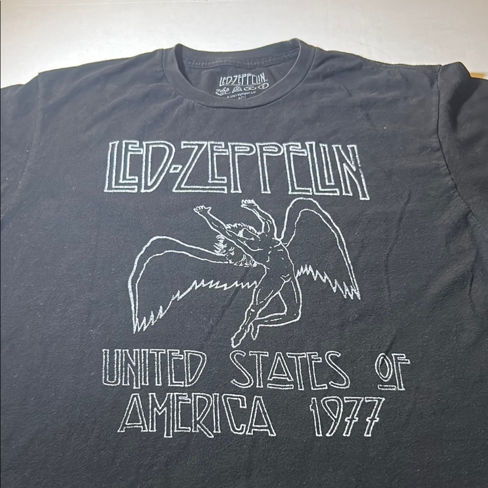 Led Zeppelin Black Short Sleeve Tee, Classic Rock music